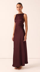 Sia Maxi Dress - Chocolate