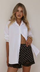 Makoa Lace Shorts - Black/White Polka