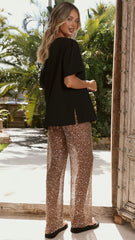 Zinnia Sequins Pant - Mocha