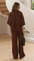 Luna Button Up Shirt - Chocolate