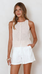 Poppy Knit Top - Sand