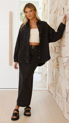 Ensley Denim Jacket - Black Denim