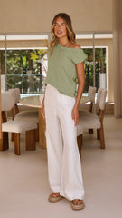 Robin Off Shoulder Top - Olive
