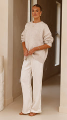 Mila Knit Jumper - Oatmeal
