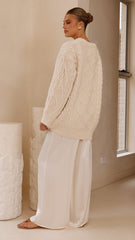 Luna Knit Sweater - Cream