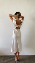 Ivana Midi Dress - Champagne