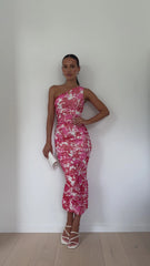 Natalia Midi Dress - Pink Floral