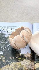 Whitney Stretch Bracelet - Cream Marble