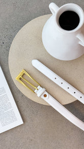 Stacey Belt - Chalk / Gold