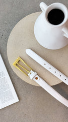 Stacey Belt - Chalk / Gold