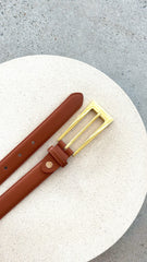 Stacey Belt - Latte / Gold