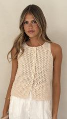Poppy Knit Top - Sand