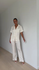 Courtney Button Up Shirt - Cream