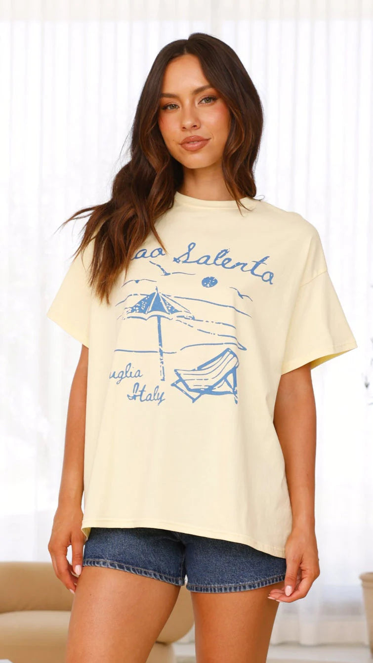 Ciao Salento Tee - Yellow