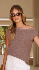 Robin Off Shoulder Top - Chocolate