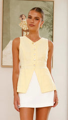 Amber Top - Yellow