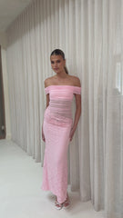 Tiarna Off The Shoulder Maxi Dress - Pink