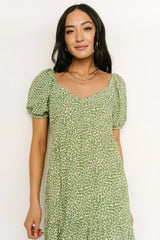 Gables Puff Sleeve Maxi Dress | Green Multi