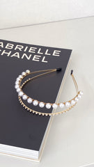 Sinclair Headpiece - Gold/Pearl