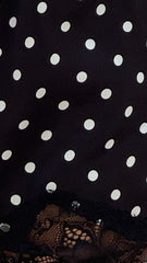 Makoa Lace Shorts - Black/White Polka